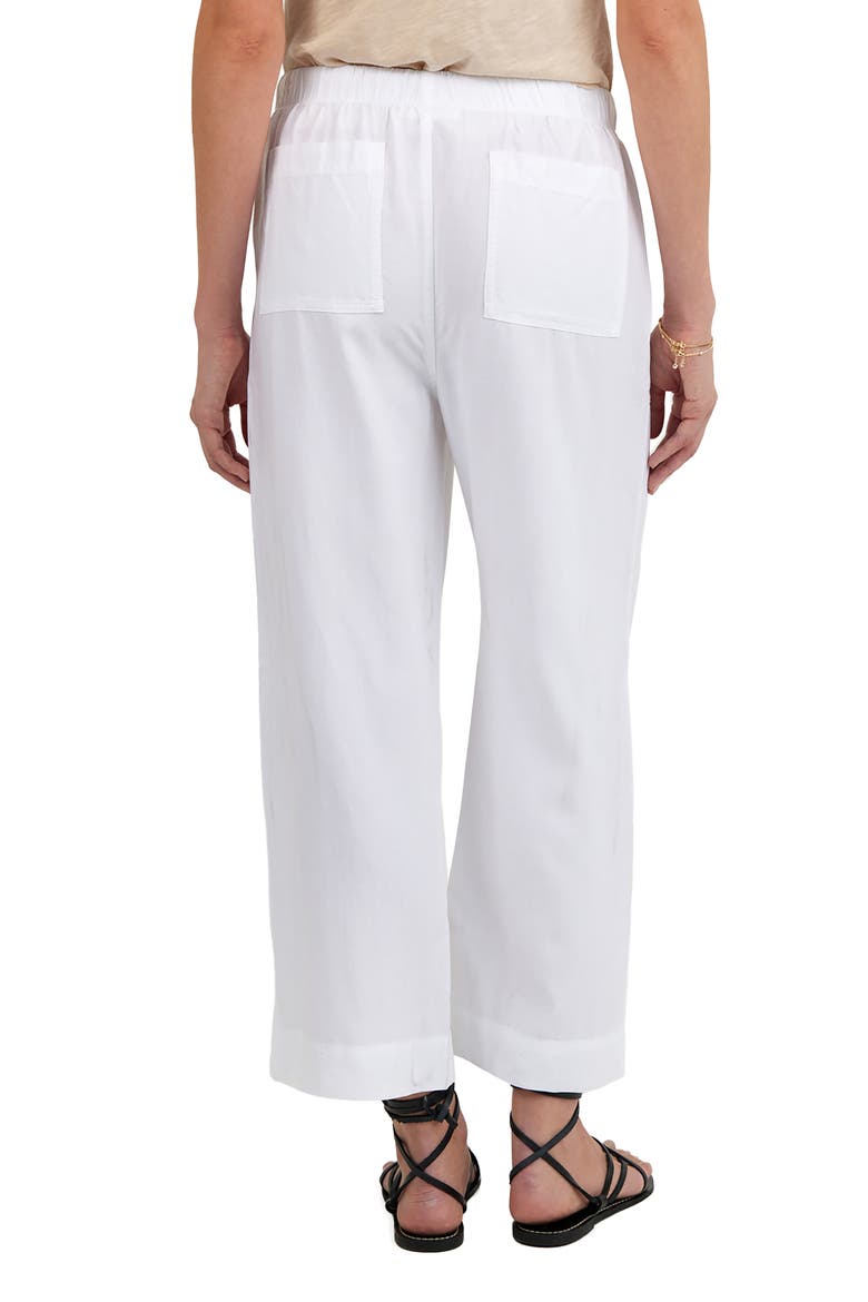 Easy Pocket Crop Wide Leg Pants, Alternate, color, WHITE