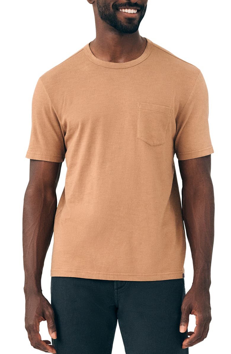 Faherty Sunwashed Pocket Organic Cotton T-Shirt, Main, color,