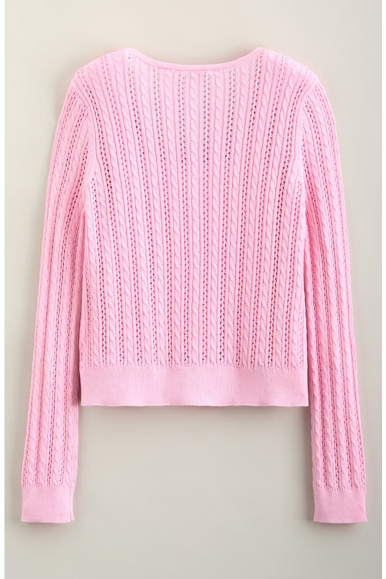 Kids' Cable Stitch Cardigan & Sweater Tank Set, Alternate, color, PINK SWEET