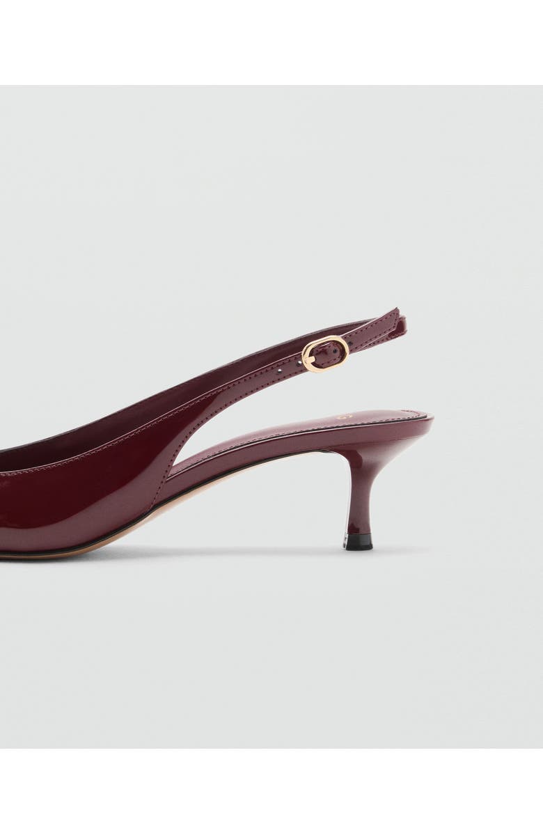 MANGO Mona Slingback Pump, Alternate, color, Burgundy