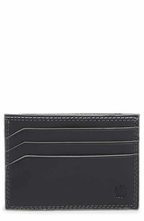 Johnston & Murphy Waxy Double Stitch Leather Card Case