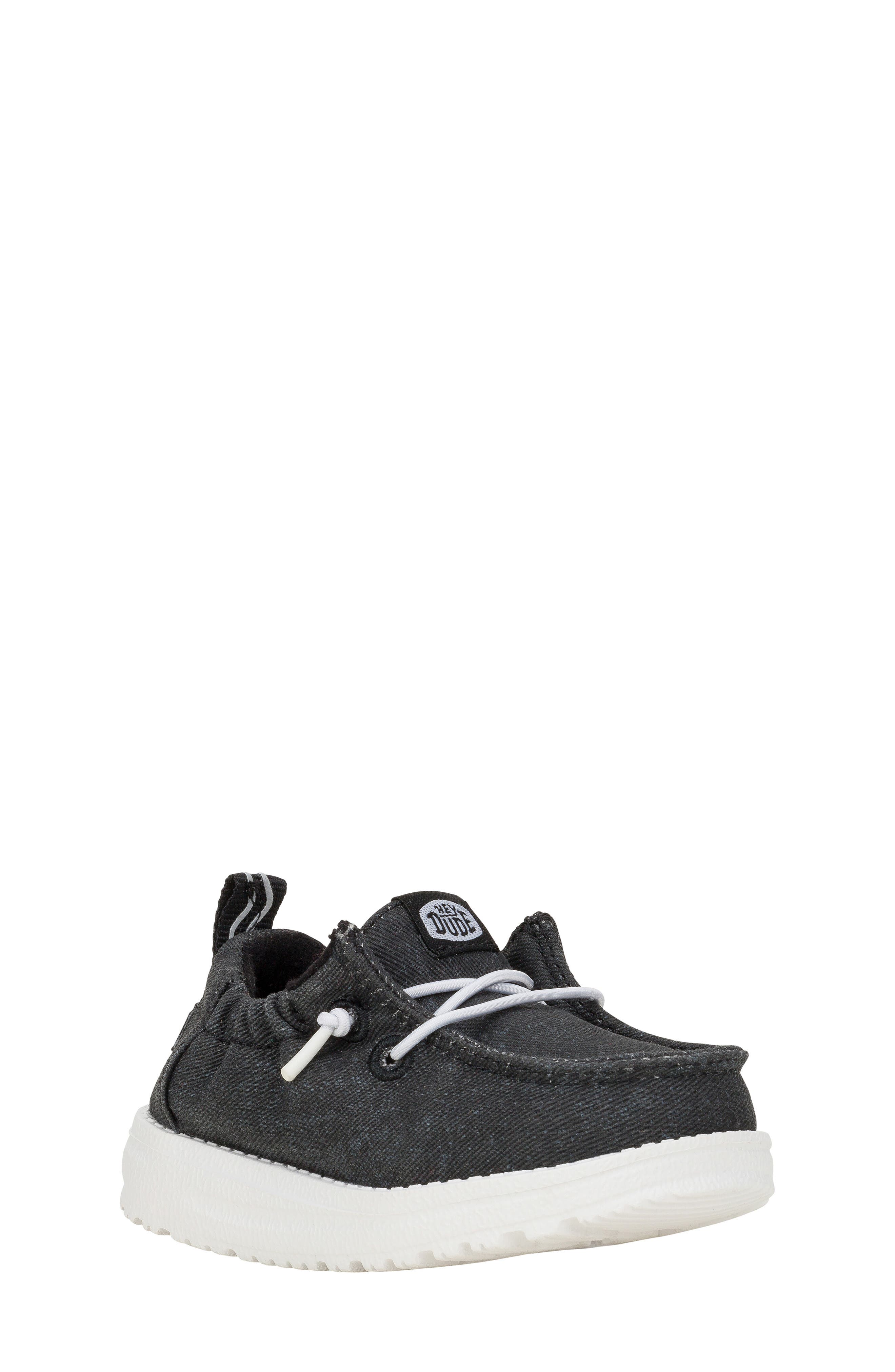 Kids' Lil Dude Slip On, Main, color, BLACK
