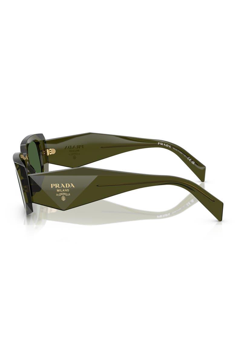 51mm Rectangular Sunglasses, Alternate, color, DARK GREEN