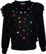 Lola + The Boys Ruffle Rainbow Gem Shirt