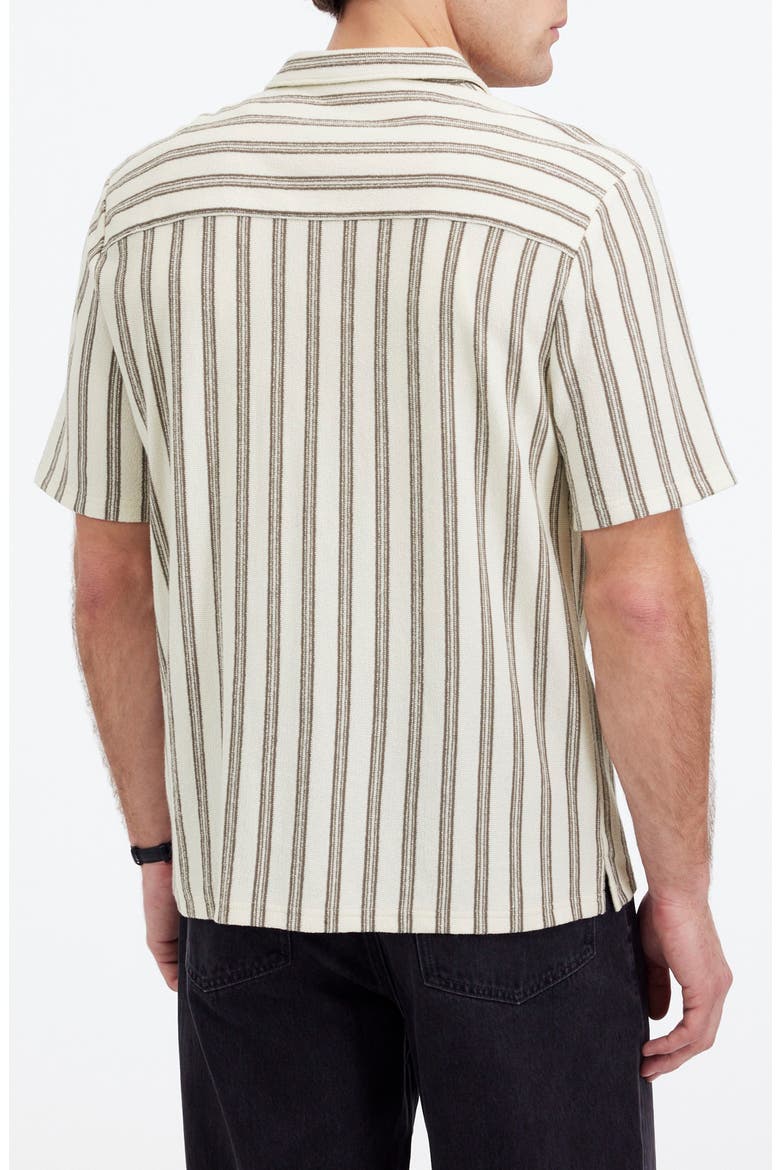 Textured Camp Shirt, Alternate, color, VINTAGE IVORY