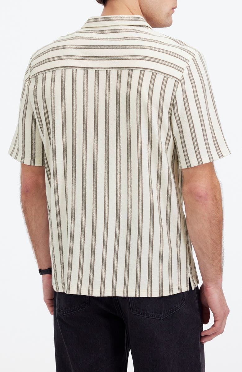 Madewell Textured Camp Shirt, Alternate, color, Vintage Ivory