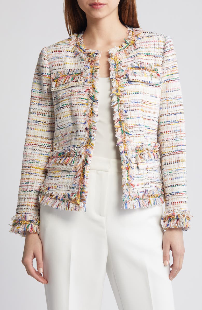 KOBI HALPERIN Devyn Rainbow Tweed Jacket, Main, color, 