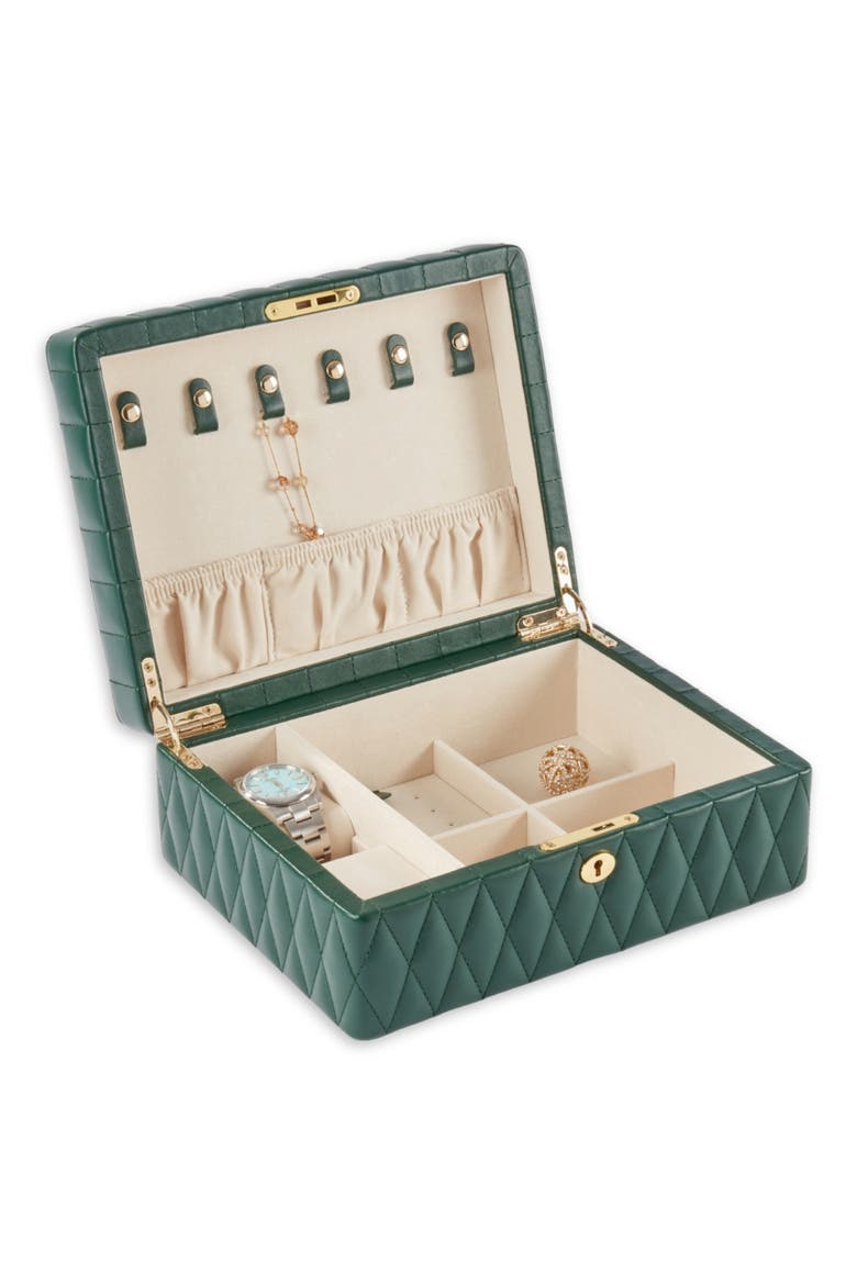 Cora Quilted Leather Jewelry Box, Alternate, color, MULTI COLOR
