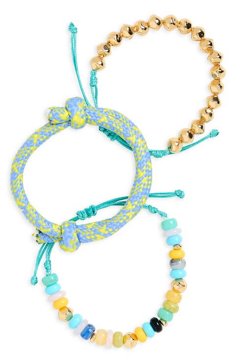 Assorted 3-Pack Paracord Beaded Bracelet