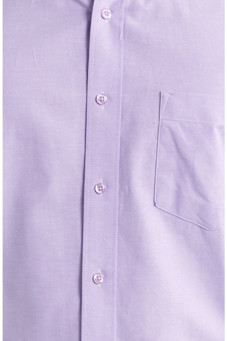 Regular Fit Lilac Purple Cotton Button-Down Oxford Shirt, Alternate, color, LILAC