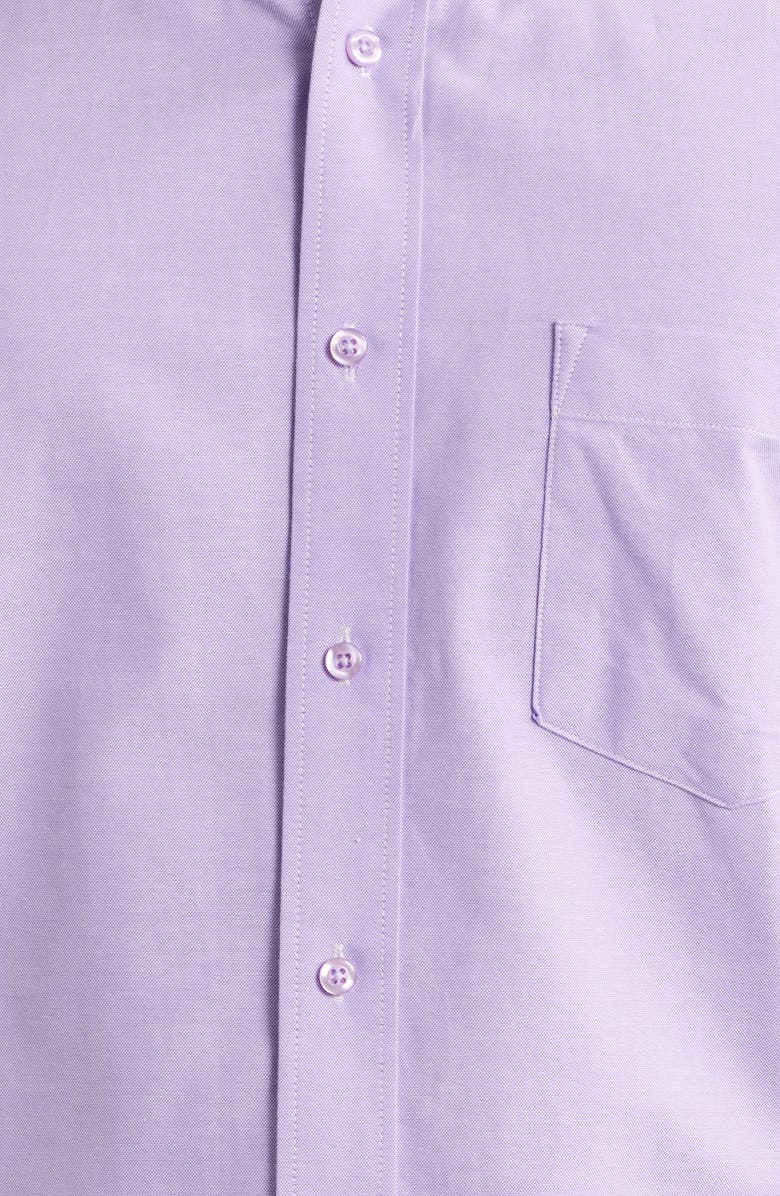 EAGLE Regular Fit Lilac Purple Cotton Button-Down Oxford Shirt, Alternate, color, Lilac