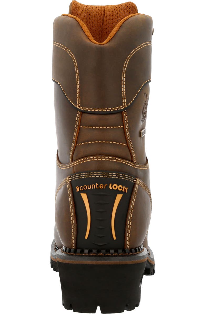 Georgia Boot Amp Lt Logger Composite Toe Insulated Waterproof Work Boot, Alternate, color, Brown