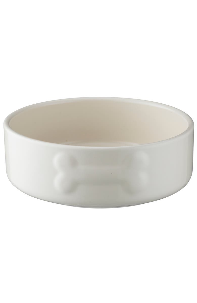 MASON CASH Embossed Bone 17oz Dog Food and Water Bowl, Main, color,
