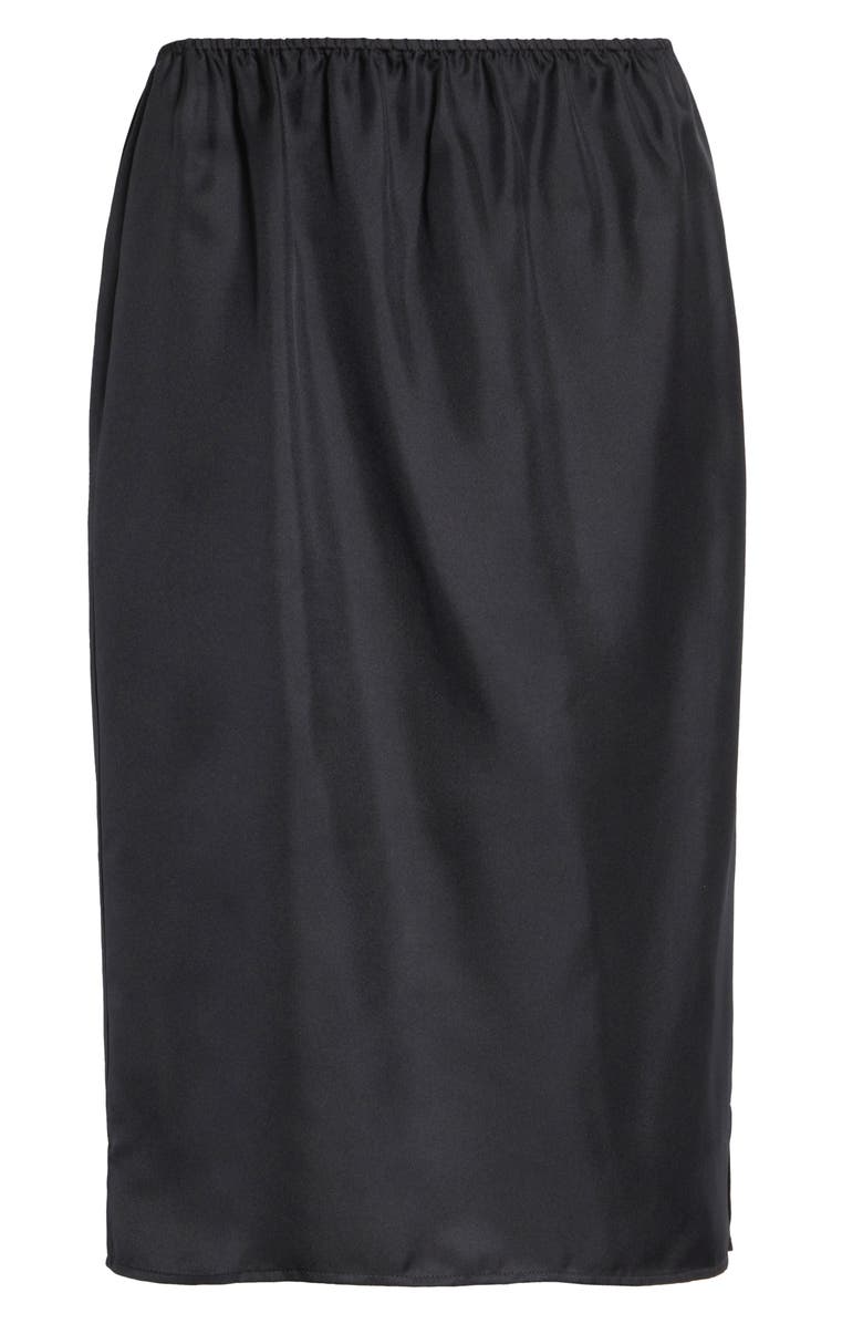 LOULOU DE SAISON Vasali Silk Skirt, Alternate, color, Black