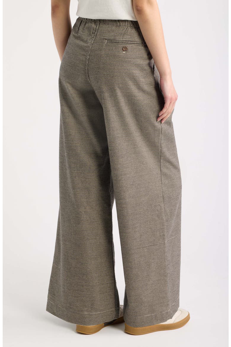 Allison Wide Leg Pleat Houndstooth Pants, Alternate, color, HOUNDSTOOTH