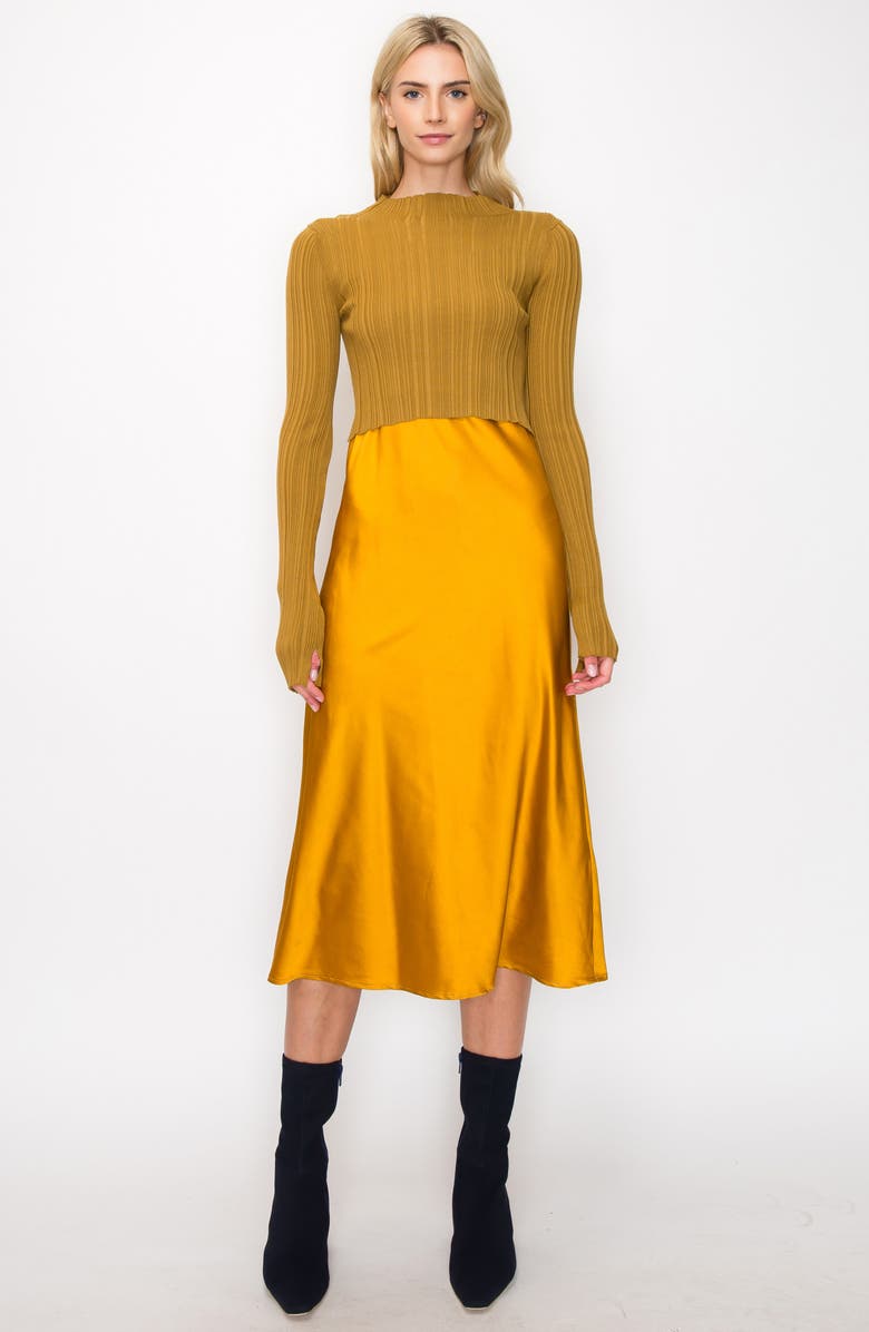 MELLODAY Two-Piece Sweater & Slipdress, Alternate, color, 