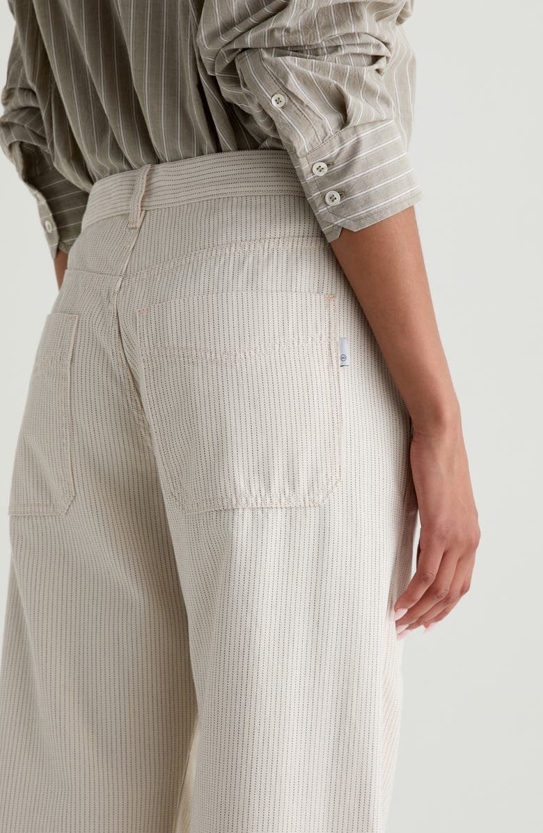 AG Mercer High Waist Cuffed Barrel Leg Pants, Alternate, color, Blush Canvas