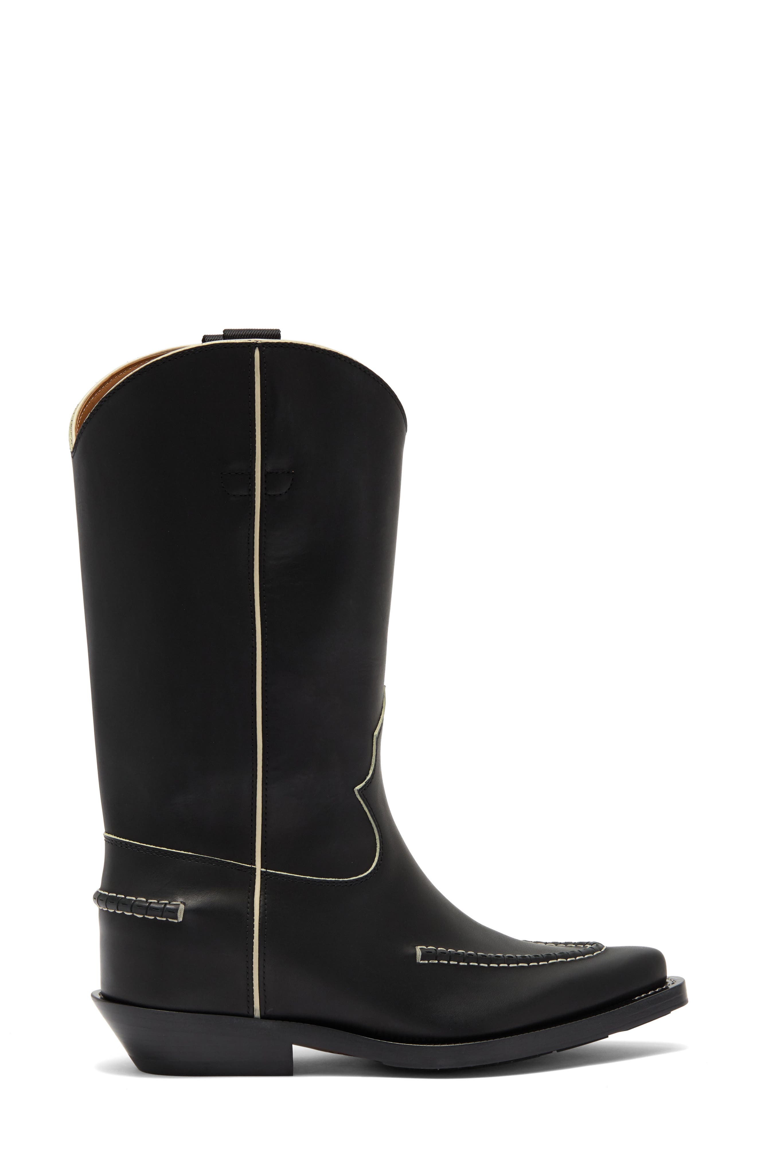 Chloé Nellie Western Boot, Alternate, color, Black