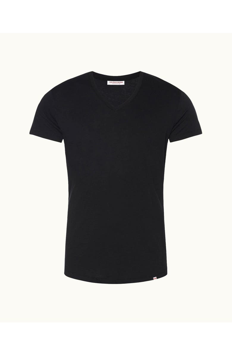 Orlebar Brown Ob V Tailored Fit V-neck T-Shirt, Main, color, Black