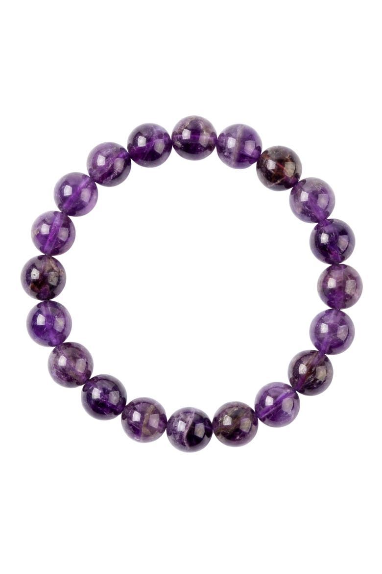 Manifest Calm Purple Crystal Beaded Bracelet, Alternate, color, Purple