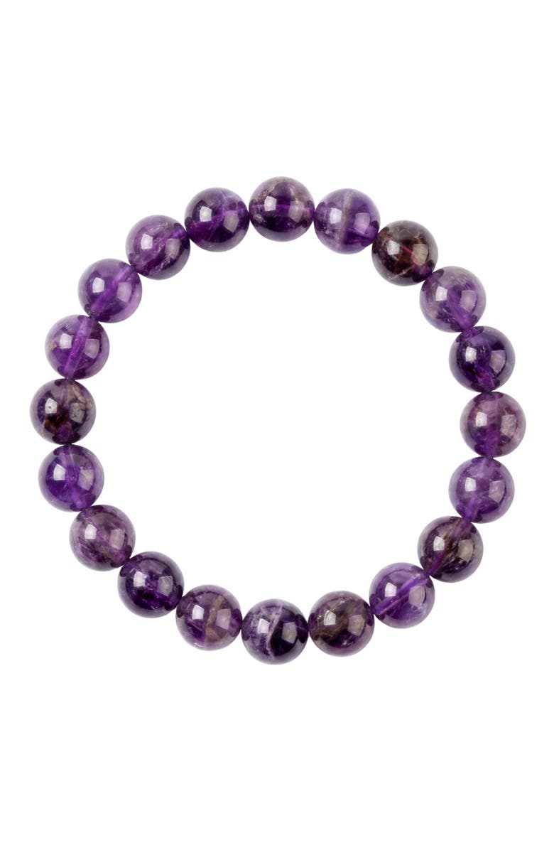 seree Manifest Collection Calm Purple Crystal Beaded Bracelet, Alternate, color, Purple
