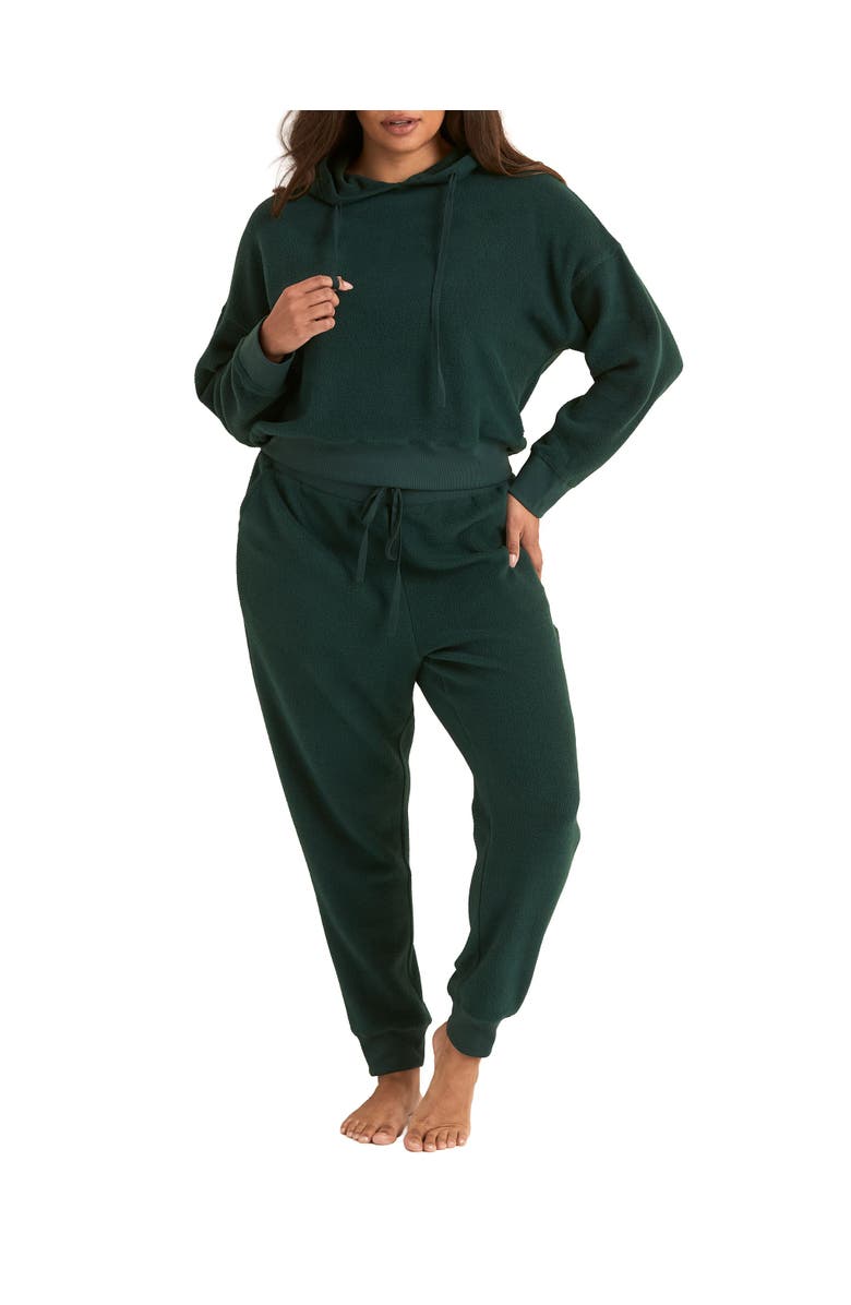 Adore Me Davinia Hoodie And Joggers Set, Main, color, Dark Green