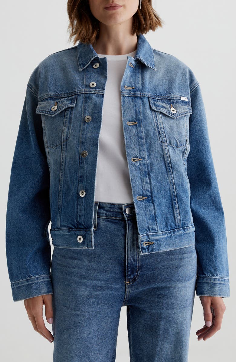 AG Ramie Denim Jacket, Main, color,
