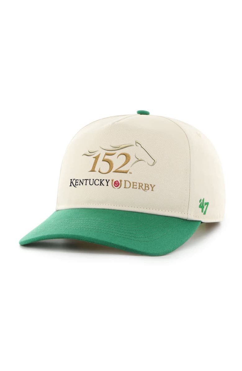 '47 Men's '47 Natural/Green Kentucky Derby 152nd Kentucky Derby Hitch Adjustable Hat, Main, color, Natural