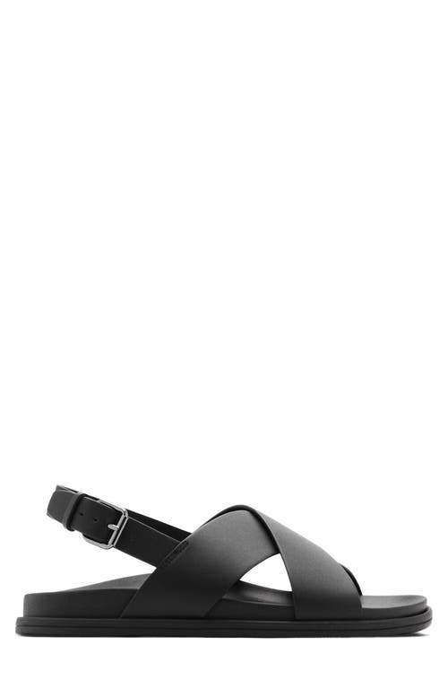 Mango Crisscross Slingback Sandal In Black