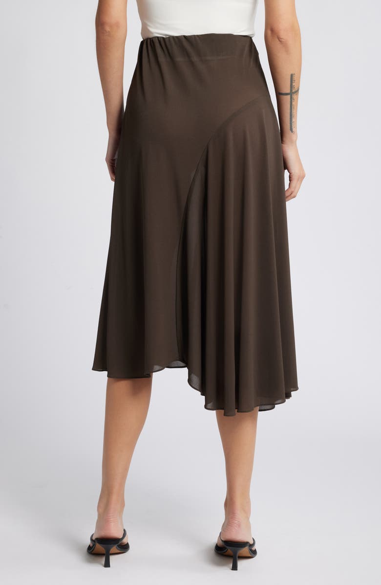 Faithfull the Brand Lintu Asymmetric Skirt, Alternate, color, Chocolate Brown