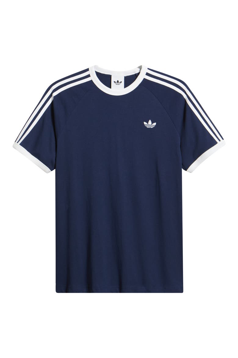 3-Stripes Cotton T-Shirt, Alternate, color, NIGHT INDIGO