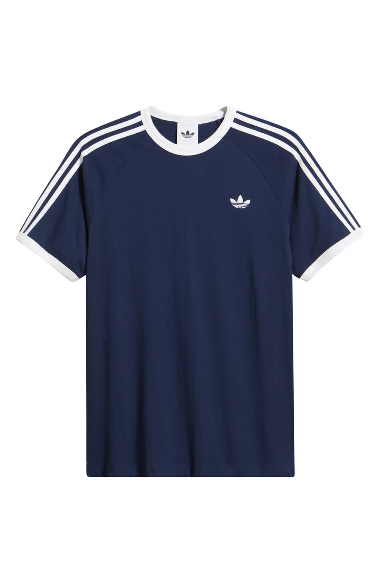adidas 3-Stripes Cotton T-Shirt, Alternate, color, Night Indigo
