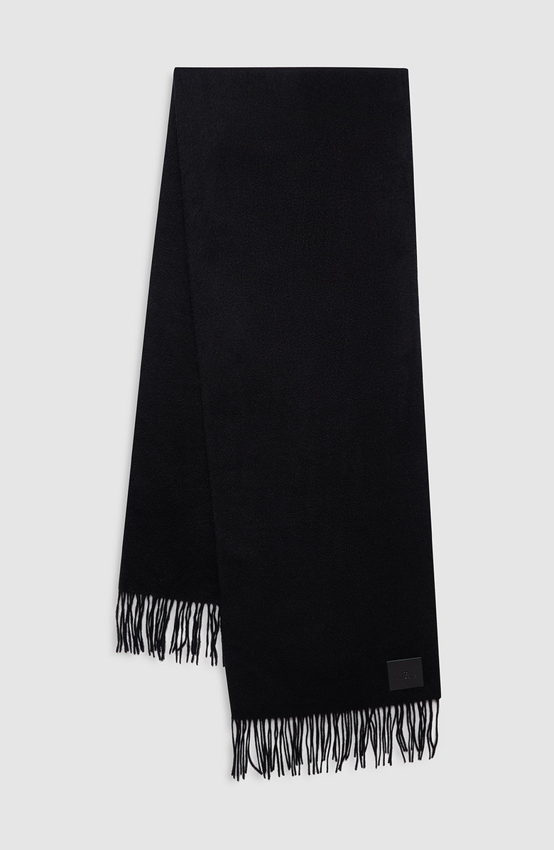 ANINE BING Augustina Scarf, Alternate, color, Black
