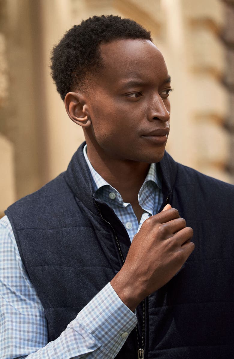 Eton Check Slim Fit Organic Cotton Dress Shirt, Alternate, color, Light Blue