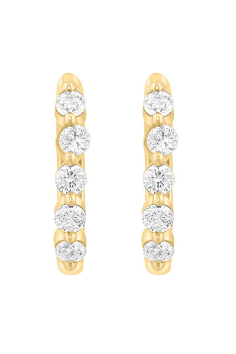 14K Gold Lab Grown Diamond Hoop Earrings, Alternate, color, GOLD
