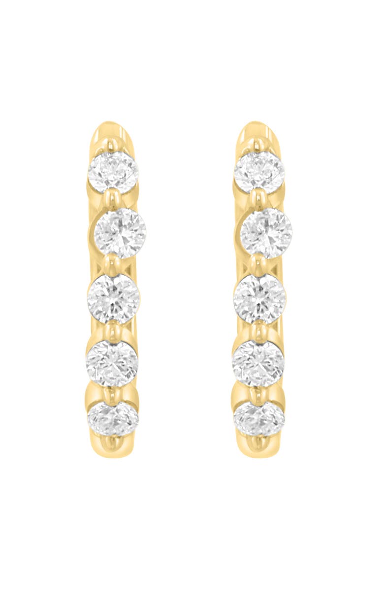 EFFY 14K Gold Lab Grown Diamond Hoop Earrings, Alternate, color, Gold