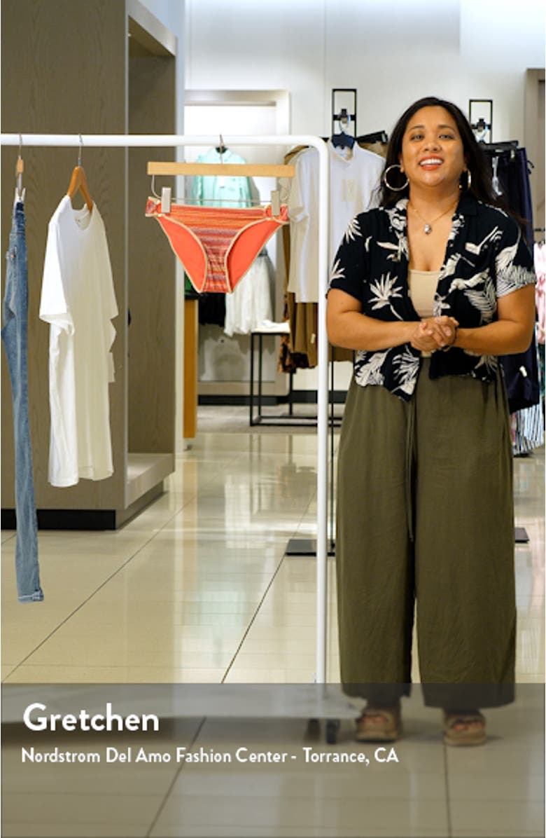 Rainbow Sunset Stripe Hipster Bikini Bottoms, sales video thumbnail