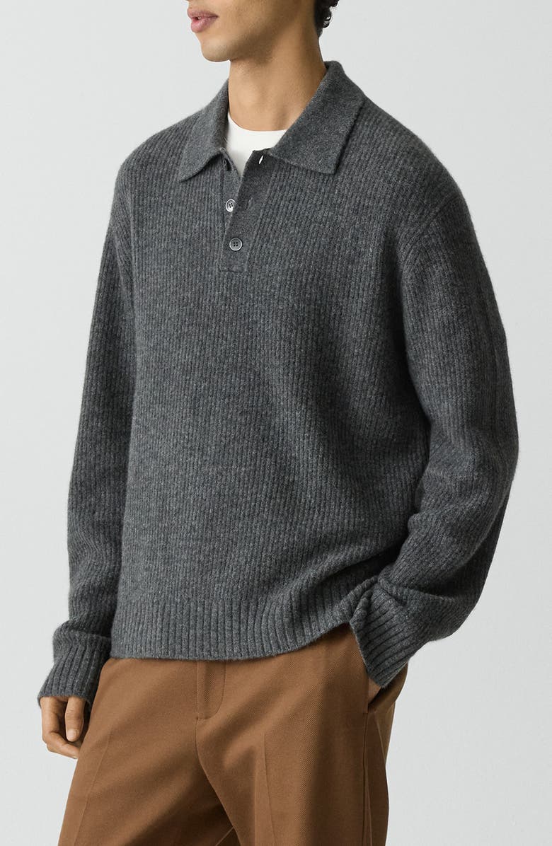 Theory Astor Merino Wool Blend Sweater, Alternate, color, Charcoal