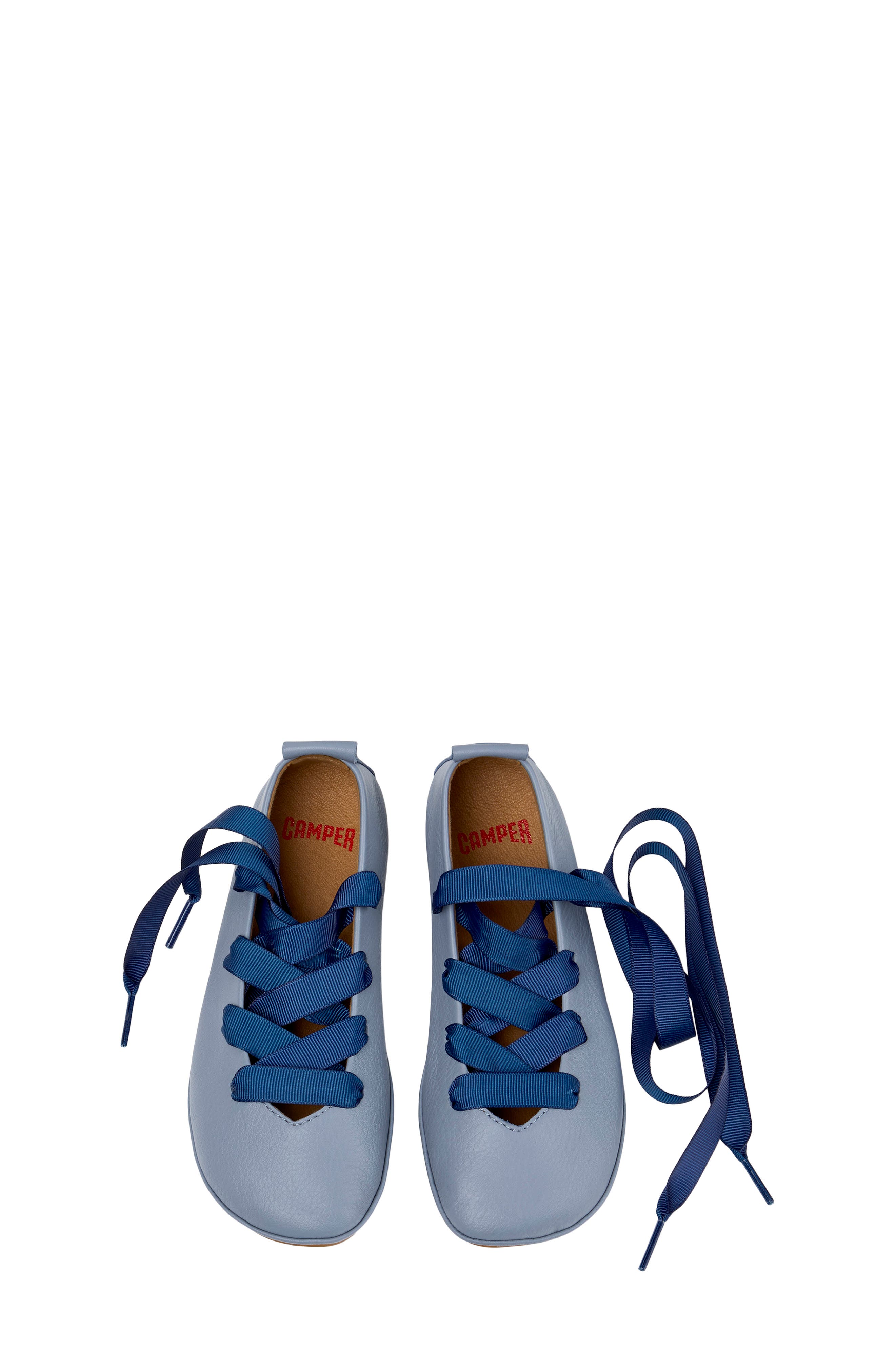 Camper Kids' Right Lace-Up Flat, Alternate, color, Pastel Blue