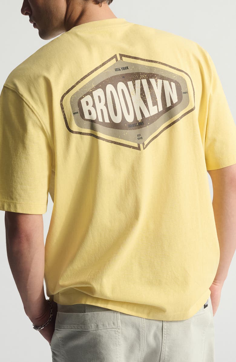 Brooklyn Industries Relaxed Vintage Graphic T-Shirt, Alternate, color, Dusky Citron