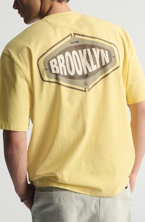 Brooklyn Industries Relaxed Vintage Graphic T-shirt In Yellow