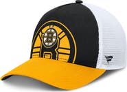 FANATICS Men's Fanatics Black/Gold Boston Bruins Authentic Pro A-Frame Rink Adjustable Hat