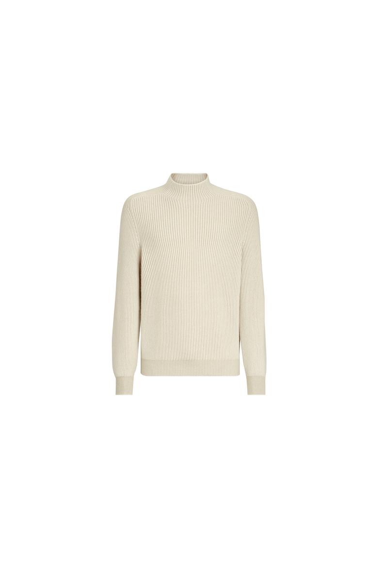 Cashmere English rib turtleneck sweater, Alternate, color, Panama