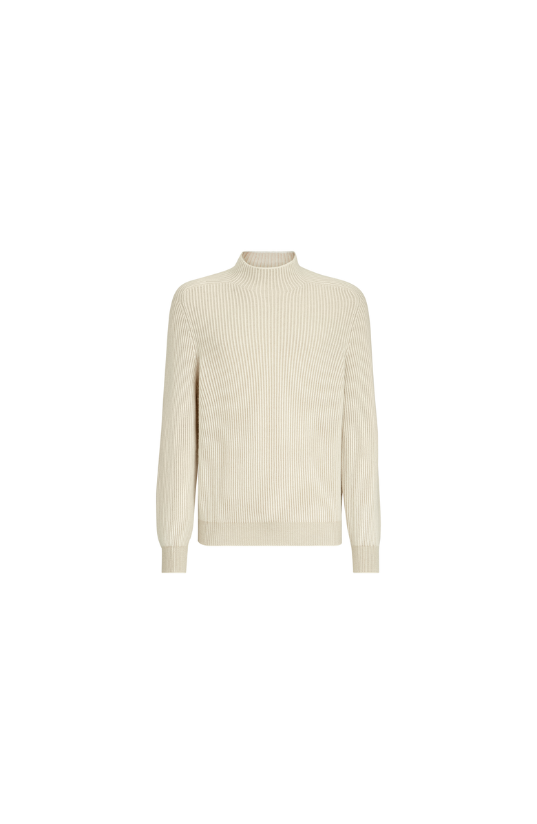 Brunello Cucinelli Cashmere English rib turtleneck sweater, Alternate, color, Panama