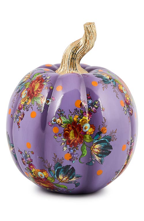Mackenzie-childs Mackenzie Childs Violet Flower Market Small Pumpkin In Purple