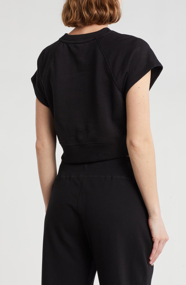 DKNY Mini Stud Logo Raglan Pullover Top, Alternate, color,