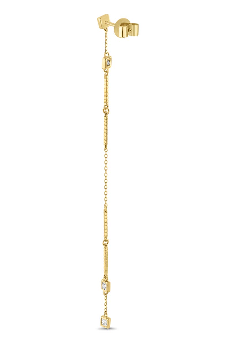18K Gold Monaco Diamond Linear Drop Earrings (Online Trunk Show), Alternate, color, 18K YELLOW GOLD