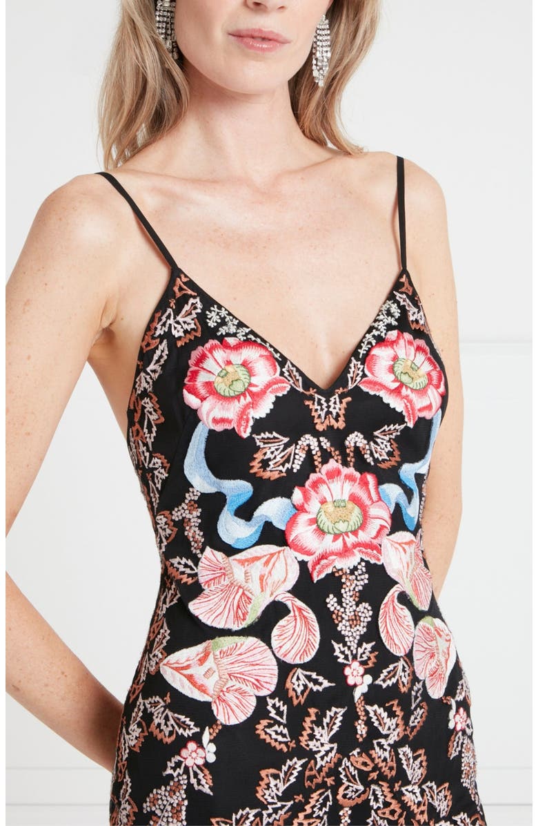 Temperley London Bilbao Strappy Dress, Alternate, color, Black