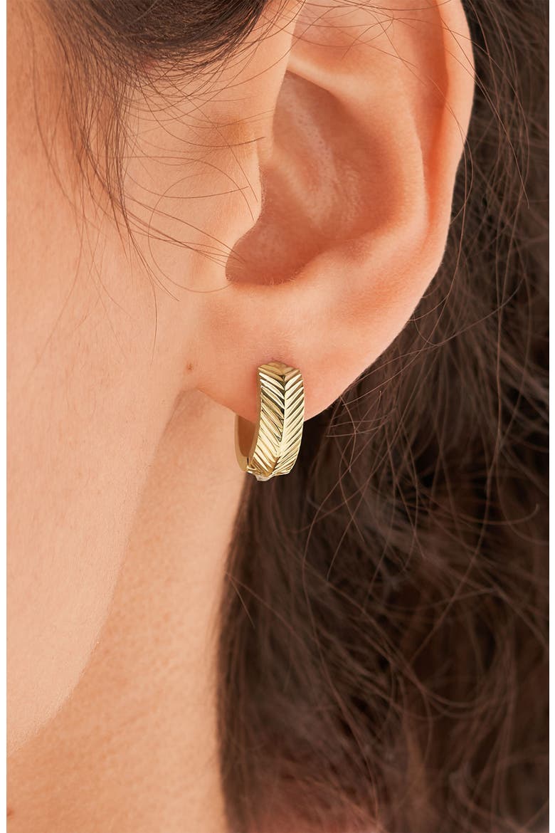 Harlow Textured Huggie Hoop Earrings, Alternate, color, GOLD