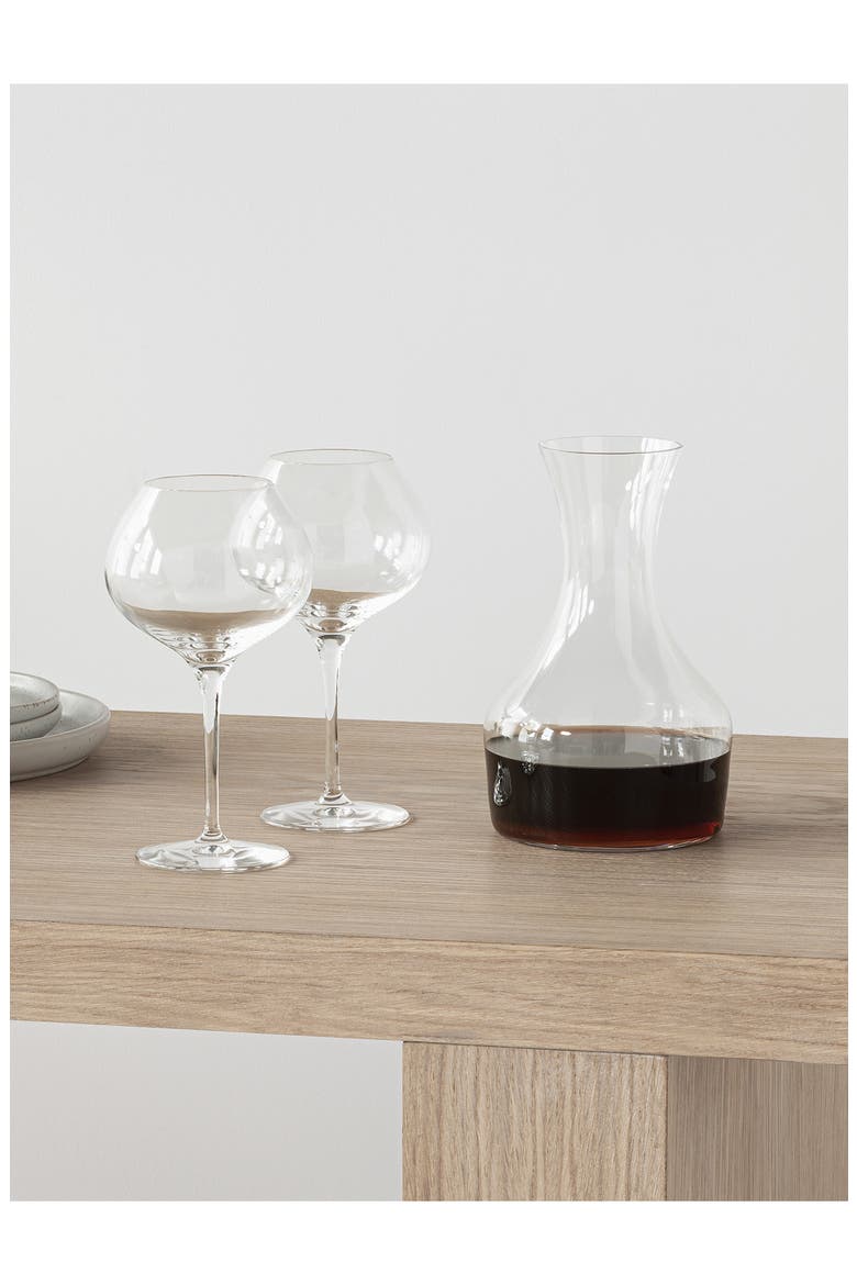 More Mature Set of 4 Crystal Wine Glasses, Alternate, color, CLEAR